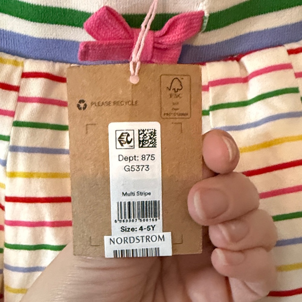 Boden Multicolor Striped Skirt with Pink Accent - Picture 2 of 6